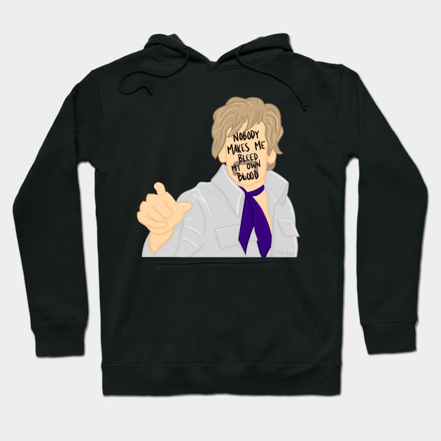 White Goodman Dodgeball Hoodie by HofDraws